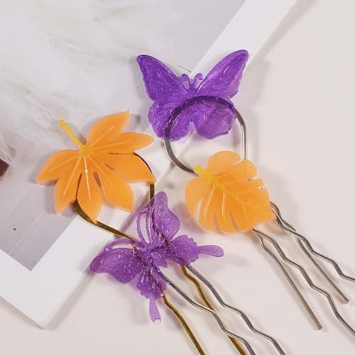 Attuslla 3 PCS Hair Stick Resin Molds Silicone Kit - Image 4