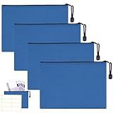 Deposit Pouches A5, Pochette Document 24x18 cm, Pochette de Rangement Étanche avec Zip, po...