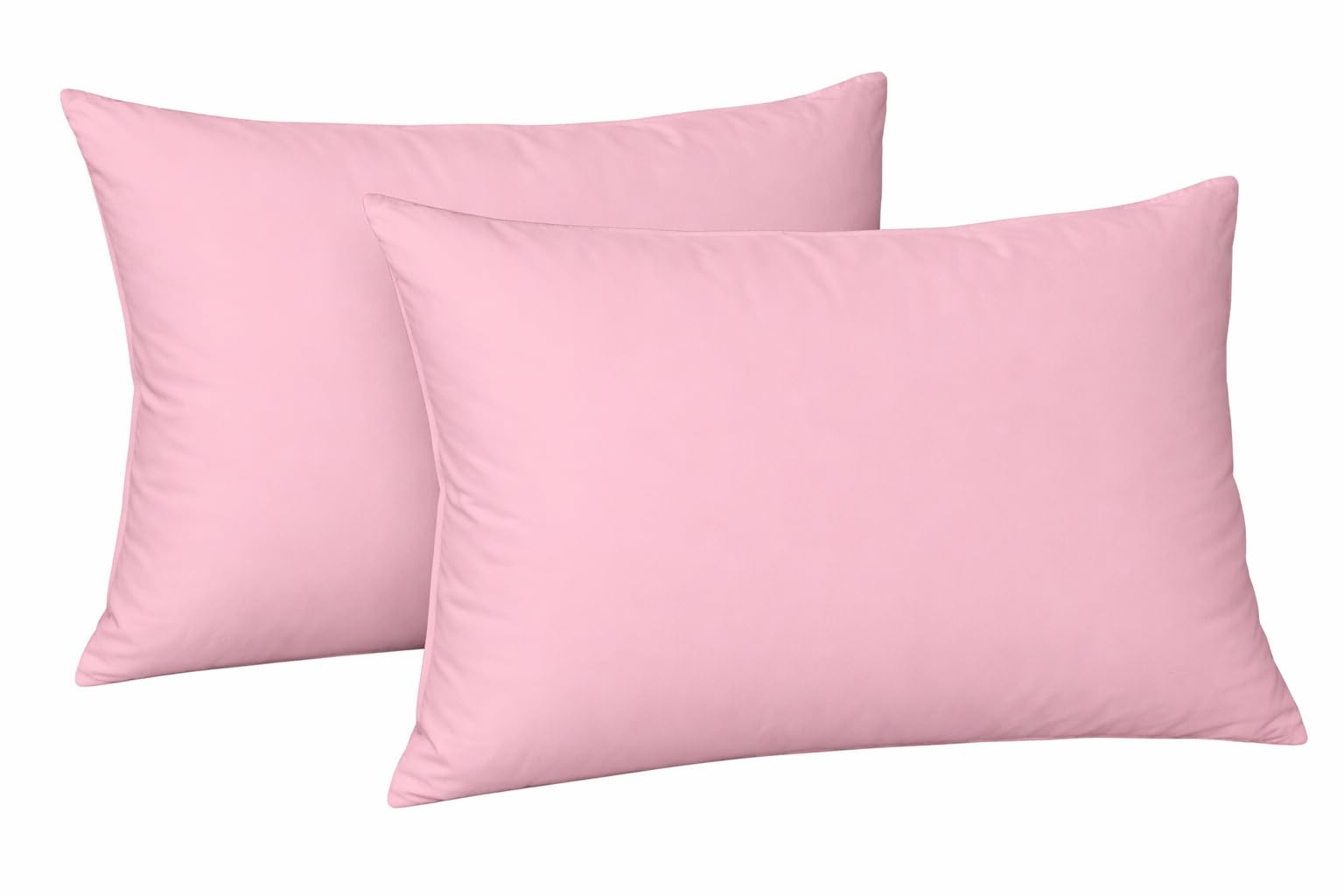 Arlinens Pink Luxury Plain Dyed Poly Cotton Pair Of Pillowcase In Following Colours And Sizes (Pink)