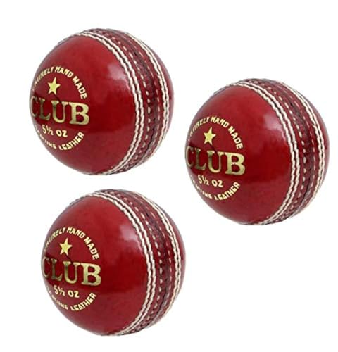 Balles de cricket CW Club 156g lot de 3 pour match de week-end en club ou parc