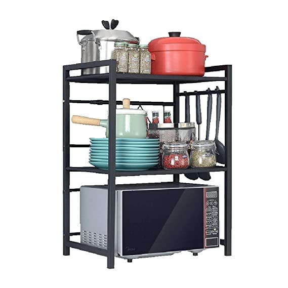 A To Z Hub 3Tier Mild Steel Microwave Oven Stand/Kitchen Storage Shelf