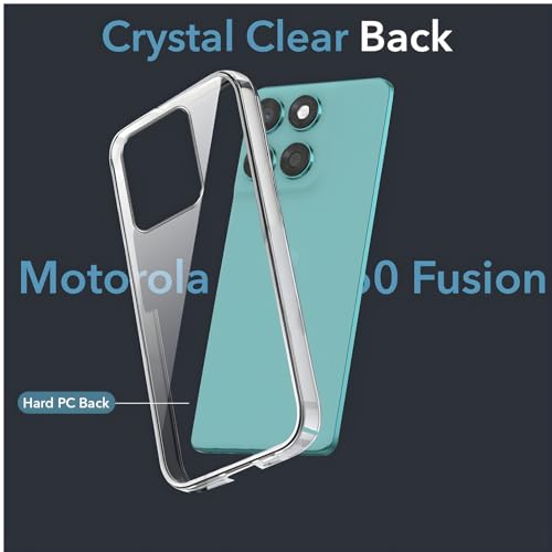 Image of Lifetime Anti-Yellow Clear Back Cover Case for Motorola Edge 60 Fusion 5G / Moto Edge 60 5G (Sleek Crystal Hard Back | Shockproof Protection with Camera Protection)