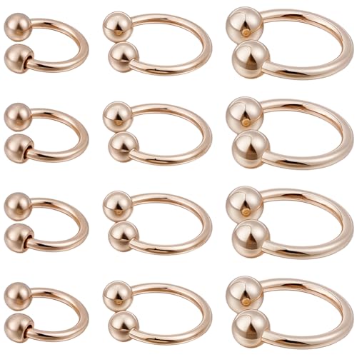 GORGECRAFT 12 Pinces Bikini en Alliage Doré 3 Tailles Anneaux en U Fermoirs pour Agrafes de...
