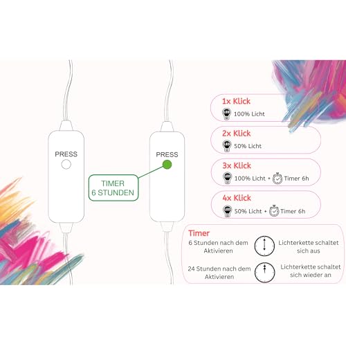 CREATIVECOTTON Catena luminosa 'a LED con palline