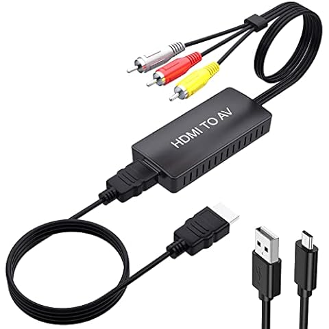 DIGITNOW!HDMI to RCA Converter, HDMI to AV Composite Video Audio Converter Adapter, Supports PAL/NTSC for PS One, PS2, PS3,STB, VHS, VCR, Blue-Ray DVD Players Projector Cover