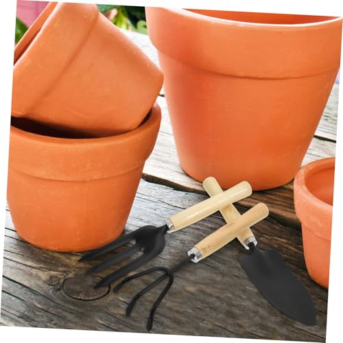 Child-Friendly Gardening Tools 3-Piece Set Mini Shovel Rake Spade Wooden Handles Easy to Use for Summer Winter
