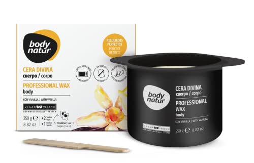 BODYNATUR - Cera Divina Cuerpo con Vainilla - Cera Profesional para Depilación 250 GR Cover
