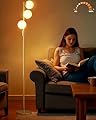 Lightdot 3 Globe Dimmable (Brightness Adjustable) Floor Lamp, Gold Pole Standing Lamps with 3000K G9 Bulbs, Mid Century Modern Floor Lamp for Living Room Bedroom Home Office