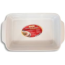 Cazuela Chica Guardini C0TC7C, Línea, Fuente para Horno Rectangular Chica de 22x14cm, Material: cerámica. Color Blanco, White