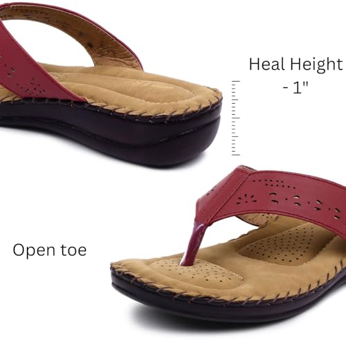 Image of TRASE Slippers for Women Stylish Flat | Comfortable Orthopedic Soft Chappals | Lightweight Ortho Footwear for Ladies