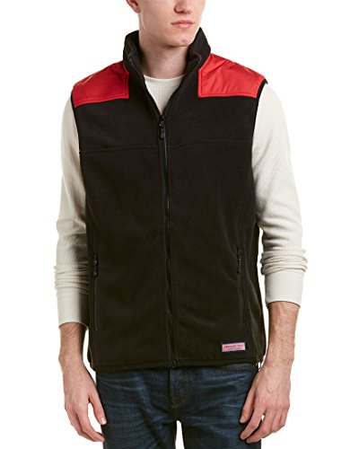 Vineyard Vines Men's Fleece Shep Vest (XXL) Black