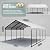RITERYIFER 12x20FT Carport - Heavy Duty Canopy with Reinforced Galvanized Steel Frame & Roof, All-Weather Metal Car Port for 1 Car, Boats, Tractors, Pickup Trucks or Party Shelter,White