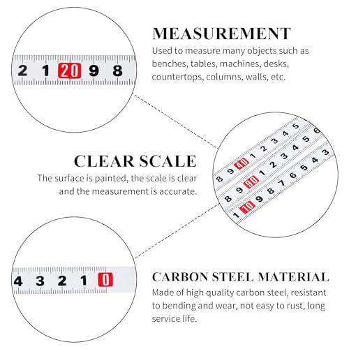 3PCS 1M Self Adhesive Tape Measure - Metric Scale Ruler for Left to Right, Right to Left, & Middle to Both Sides Measurement - Sticker Ruler for Mechanical Table Saw & DIY Projects