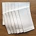 Minhcraft White Linen Hem Stitch Dinner Napkins - Set of 12 20"x20"-Ladder Hem Stitch 100% Linen Cloth Napkins-Super Value Bulk 12 Pack