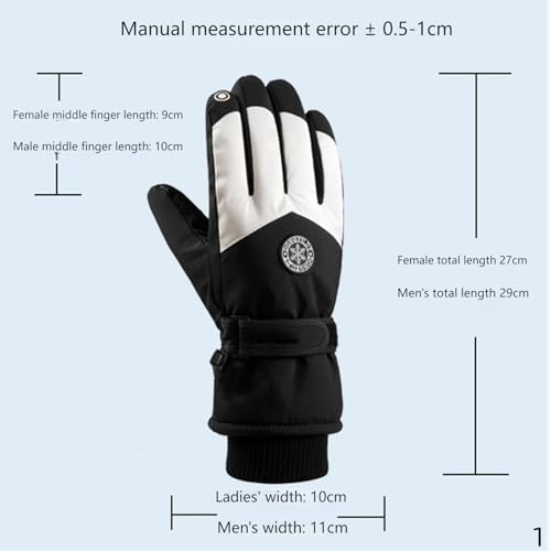 Gants d'hiver et de ski tactiles chauds et imperméables taille unique