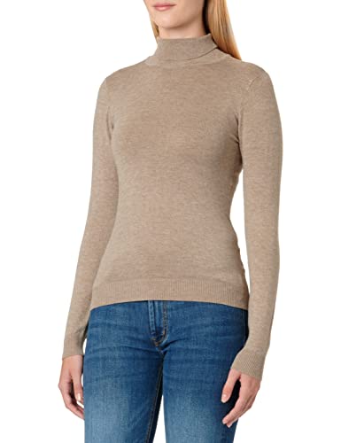Object Objthess L/S Jersey de Punto con Cuello Redondo Noos, Fossil/Detalle: Melange, XL para Mujer Cover