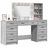 【 Lumières LED :】 Avec des bandes LED flexibles, cette table rend votre routine de maquillage ou de préparation super facile. Vous verrez toujours ce que vous faites, peu importe l'éclairage. Ces lumières s'adaptent à toutes les situations, pour que vous soyez prêtes à toute heure.