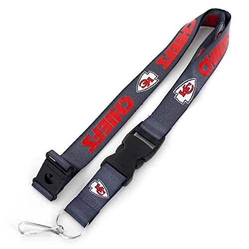 NFL Kansas City Chiefs Team Lanyard Charcoal