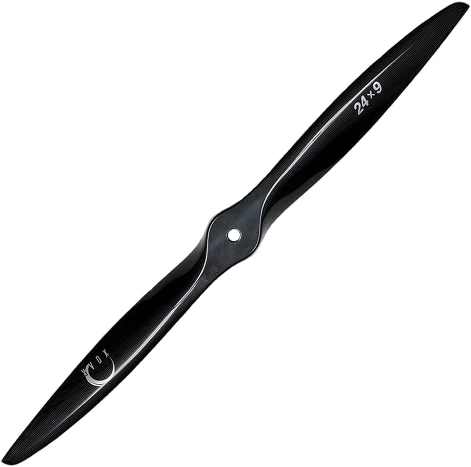 PJT1 24 Inch 2-Blade Carbon Fiber RC Airplane Propeller Prop for Gas Fixed-Wing RC Planes (24x9 Tractor)