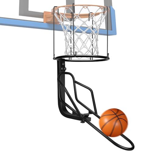 Upgraded Basketball Return Attachment for Hoop, 180 Degree Rotatable Basket