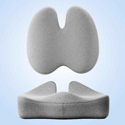 Image of SeatCushion for Tailbone & BackSupport for Chair -Sitting Cushion Back, Sciatica Back Support and Seat Cushion for Office & Home Chair (Pro Seat Cushion+Pro Back Support)