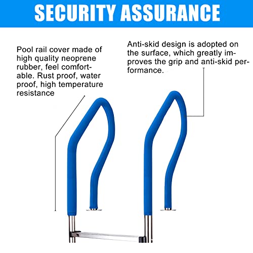Rail Covers Pool Handrail Cover: Pool Covers Rail Covers, 4 Feet Rail Grip For Inground Pool With Zipper Slip Resistant Pool Rail Grip Cover, Swimming Pool Hand Railing Covers #TOP4