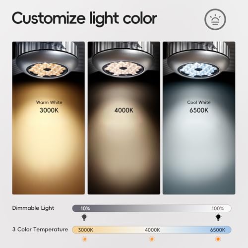 Image of TALOYA 52 inch Modern Ceiling Fan with Lights,Remote Control,3 Metal Blades,Silver Finish,6-Speed,Dimmable, Noiseless Reversible DC Motor,Indoor /Outdoor Ceiling Fan for Living Room Bedroom patio