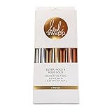 Heidi Swapp Premium Toner-Reactive Foil 3-Roll Set – 216mm × 3m Each – Compatible with Laser Printers & MINC Foil Applicator, Metallic Craft Foil in Silver, Gold, Rose Gold