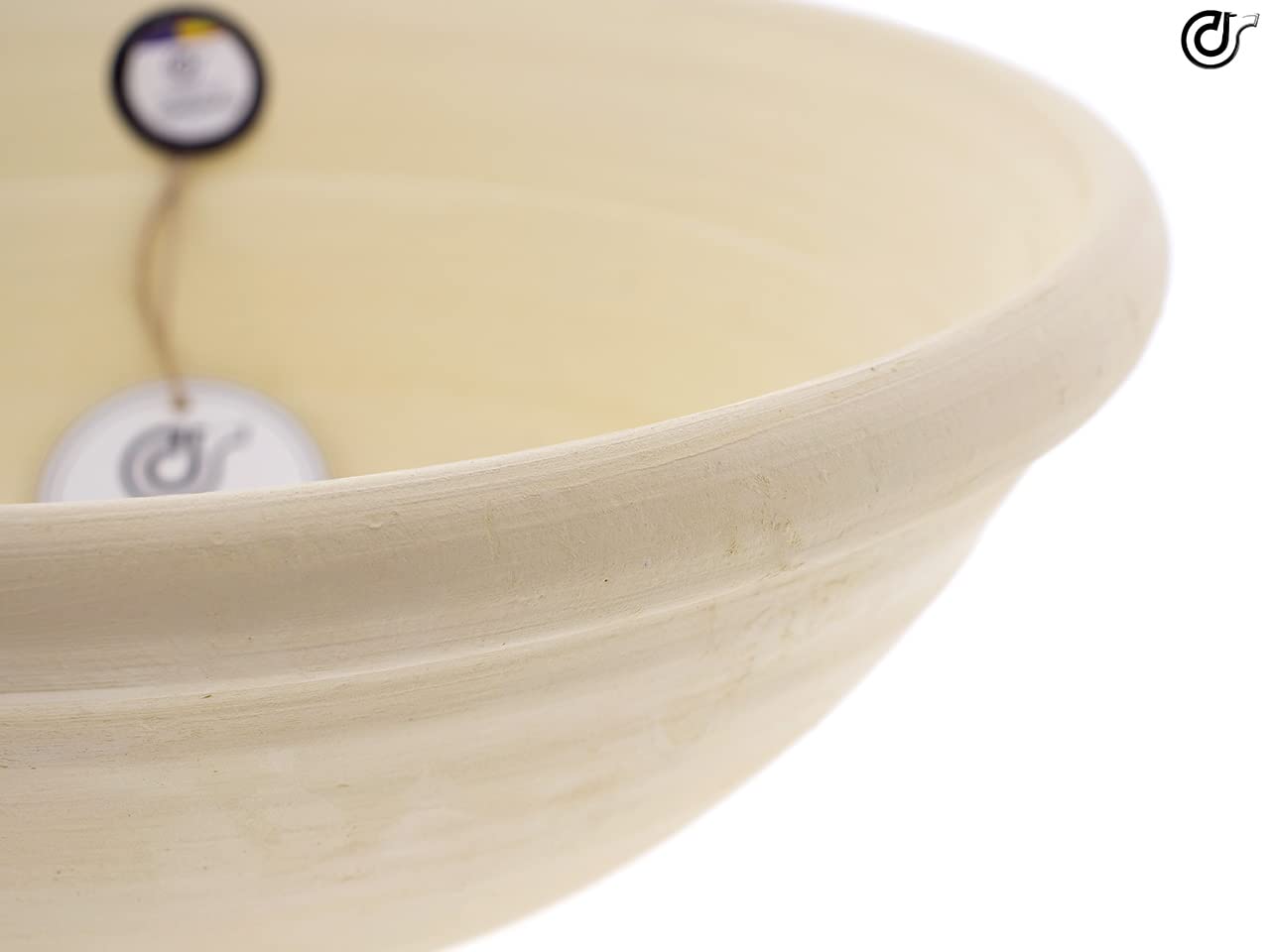 CERAMICZNA RAMBLEÑA | Tradycyjny Leglosc | Duży gliniany | Oryginalne salaterki | Duże salaterki | Salaterka Amazon | Leaf Glina Rambleña | 100% Ręcznie robione | 29x29x12 cm