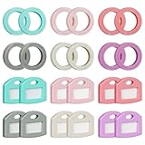 Uniclife 24 Pcs Key Covers Caps and Key Caps Tags Set, Key Identifiers with Labels, Soft Stretchy Key Covers for House Key, Key Head Protectors (Not for Odd-Shaped Keys), 6 Colors