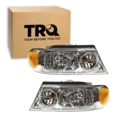 Image of TRQ Headlight Assembly Set FO2502175 FO2503175 Compatible with 1998-2002 Lincoln Navigator