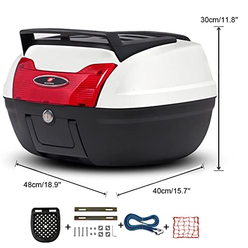 Coffre de moto 40L étui de rangement universel avec matériel de montage