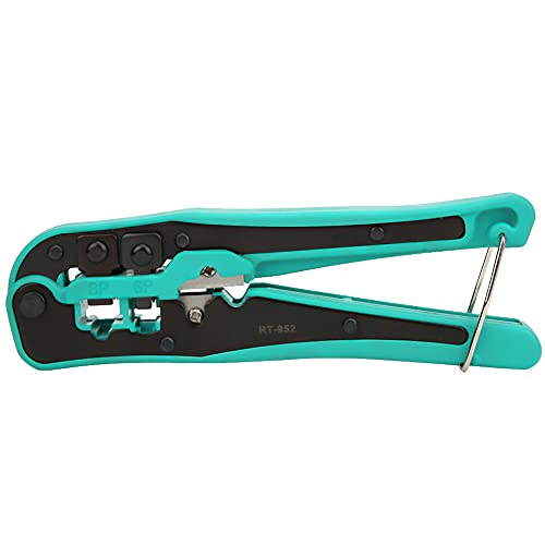 Pinza per piegare terminali di cavi di rete Pinza spelafili multifunzione in acciaio ad alto tenore di carbonio per elettricisti e professionisti delle telecomunicazioni Maniglia