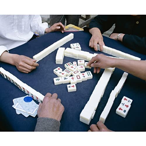 Set de Mahjong Chino,146 piezas con caja de cuero miniatura 2