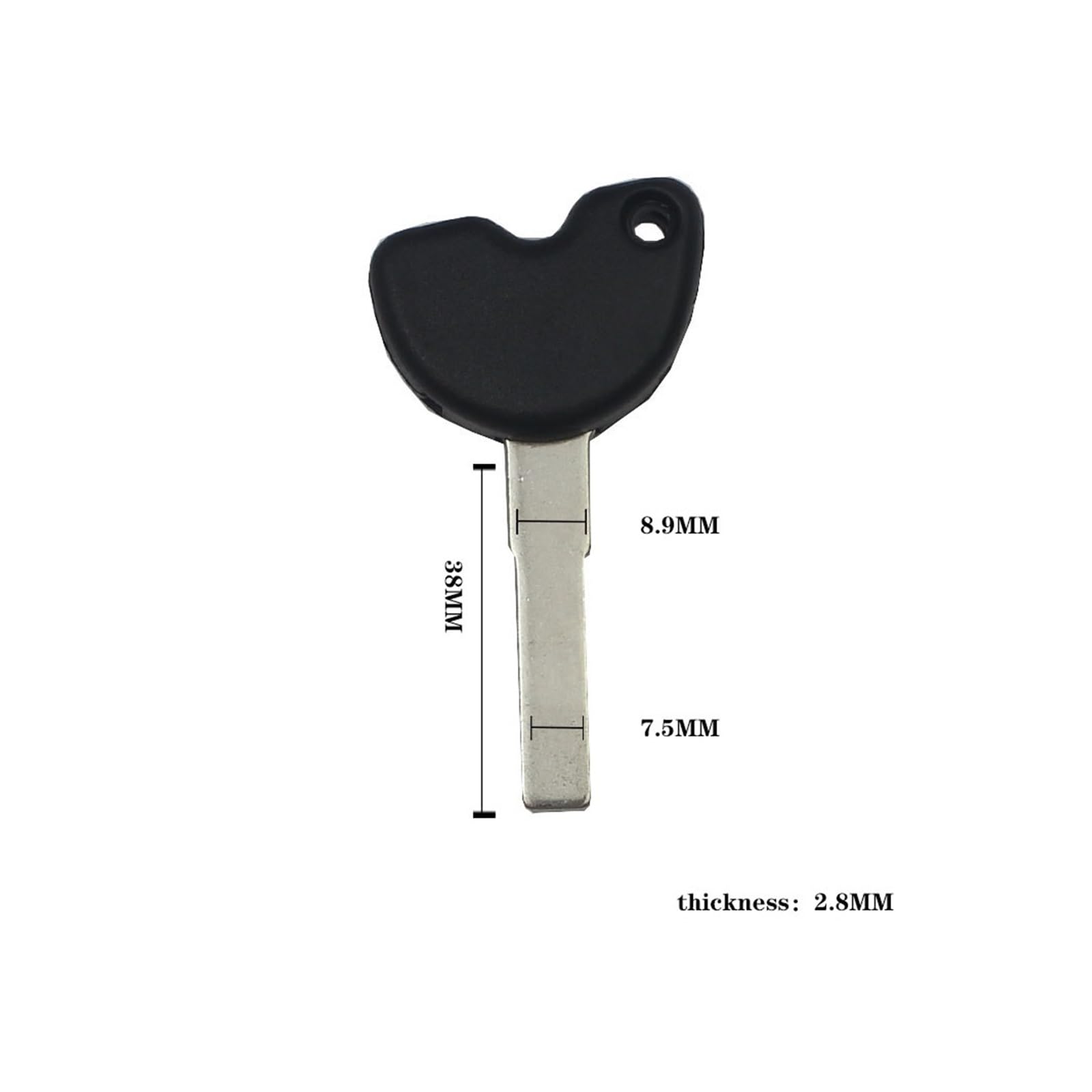 Clé Vierge Pour Moto MP3 250, Beverly 350, Gilera 500 | Lame Non Coupée, à Faire Tailler Par Un Serrurier | Coloris Rouge Ou Noir