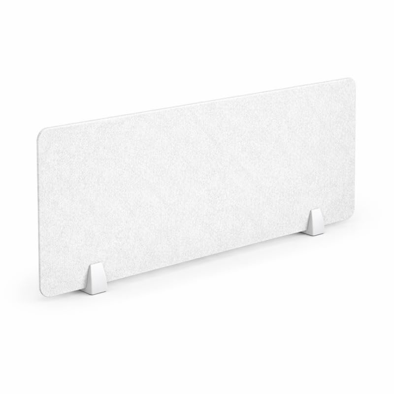 Image of Timber Acoustics Acoustic Desk Divider | Reduce Noise And Visual Distractions | Privacy Panels For Office - Classroom Soundproofing | Table Mounted (16 inch x 24 inch) (White, Single)