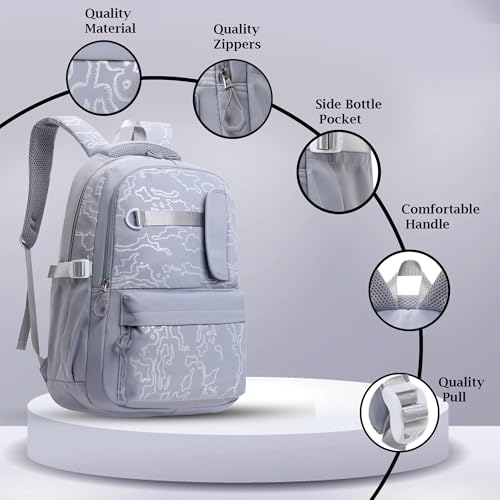 Image of Tinytot 30 Litre, Stylish & Trendy Water Resistant Hi Storage School Collage Travel Laptop Backpack Bag for Boys, Girls, Mens & Womens, 20 Inches (Black)
