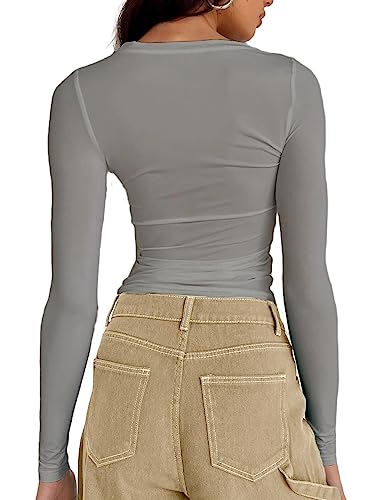 Image of Dwnval Womens Classic Short Sleeve Summer TOS Crew Neck Slim Fit Crop T Shirt