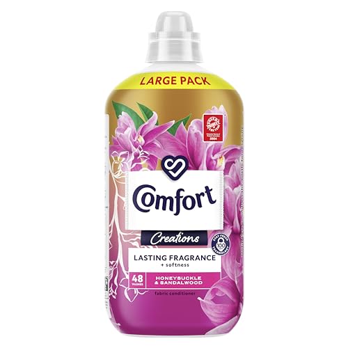 Comfort Creations Honeysuckle & Sandalwood Fabric Conditioner with Stay Fresh technology for 100 days of freshness + fragrance* 48 washes (1.44 L)