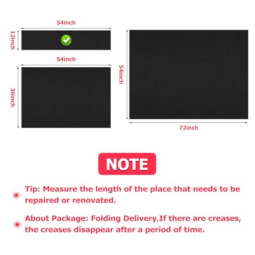 K-Musculo PG-BLACK-1FT Vinyl Fabric, Marine Faux Leather Upholstery thumb #5