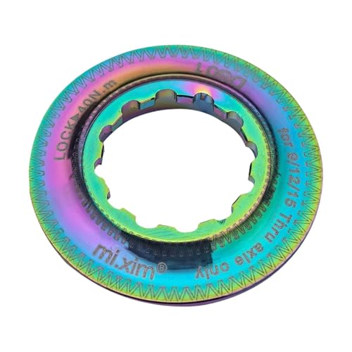 Colaxi バイク センターロック ローター ロックリング ロック カバー ディスク バイク センター シャフト ディスク ブレーキ ローター センターロック ネジ カバー メンテナンス, カラフル