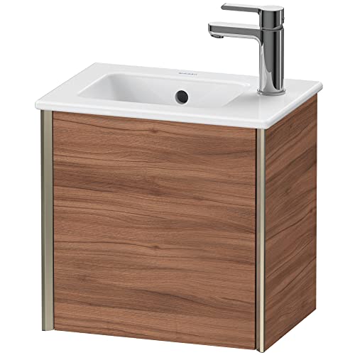 Duravit XViu 4024 Mueble bajo Lavabo Mural, 1 Tope de Puerta a la Izquierda, para Lavabo ME by Starck 072343, 410x290 mm, Color: champán Mate/Nogal Natural