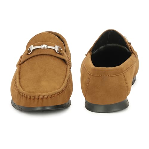 TROTUS Men's Brown Loafers with Soft Cushioned Insole Tan - Image 7