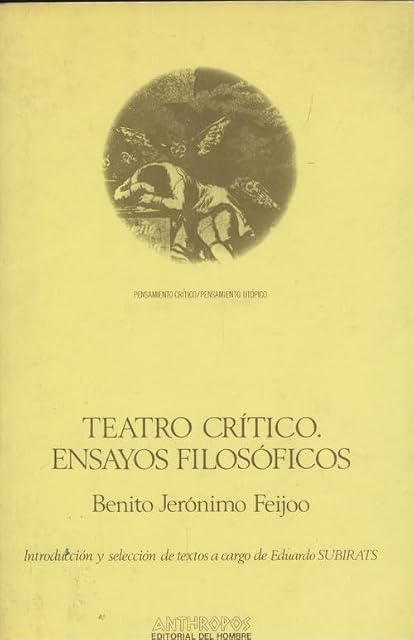 Portada de Teatro crítico : ensayos filosóficos