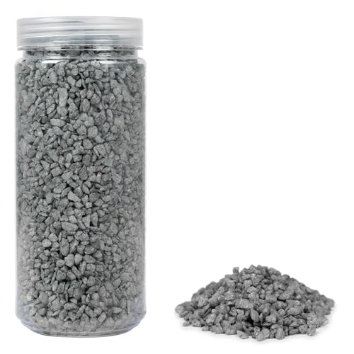 HEKU 30332-25: gránulos decorativos color gris, 750 g, en bote resellable