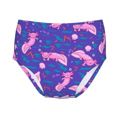 Cute Axolotl Girls' Underwear Soft Cotton Little Girls Panties Comfort Briefs