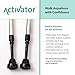 Urban Poling ACTIVATOR® Walking Poles for Balance and Rehabilitation – 1 Pair – Ergonomic CoreGrip™ Handles – Adjustable, Collapsible, and Lightweight for Stability and Recovery in Silver/Red
