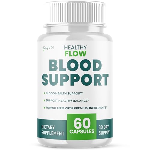 Healthy Flow Blood Support Capsules, Official Healthy Flow Blood Support Pills with All Natural Ingredients, Advanced Formula Health Supplement with Premium Vitamins for Men & Women (60 Capsules)