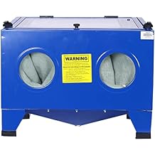 Bench Top Portable Sand Blaster Cabinet Kit, 5-14 CFM at 60-100 PSI Power Sand Blasters, 25gallon, 23" x19" x 19" Sandblasting Cabinet