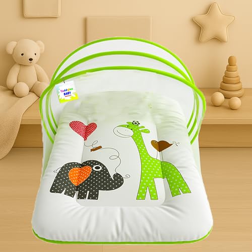 Image of Toddylon Baby Bedding New Born Baby Bed | Mosquito Net | Mattress | Insect Protection Net | Infants | Mosquito Safety Net | Baby Beds | Baby Boys Girls (0-6 Months)